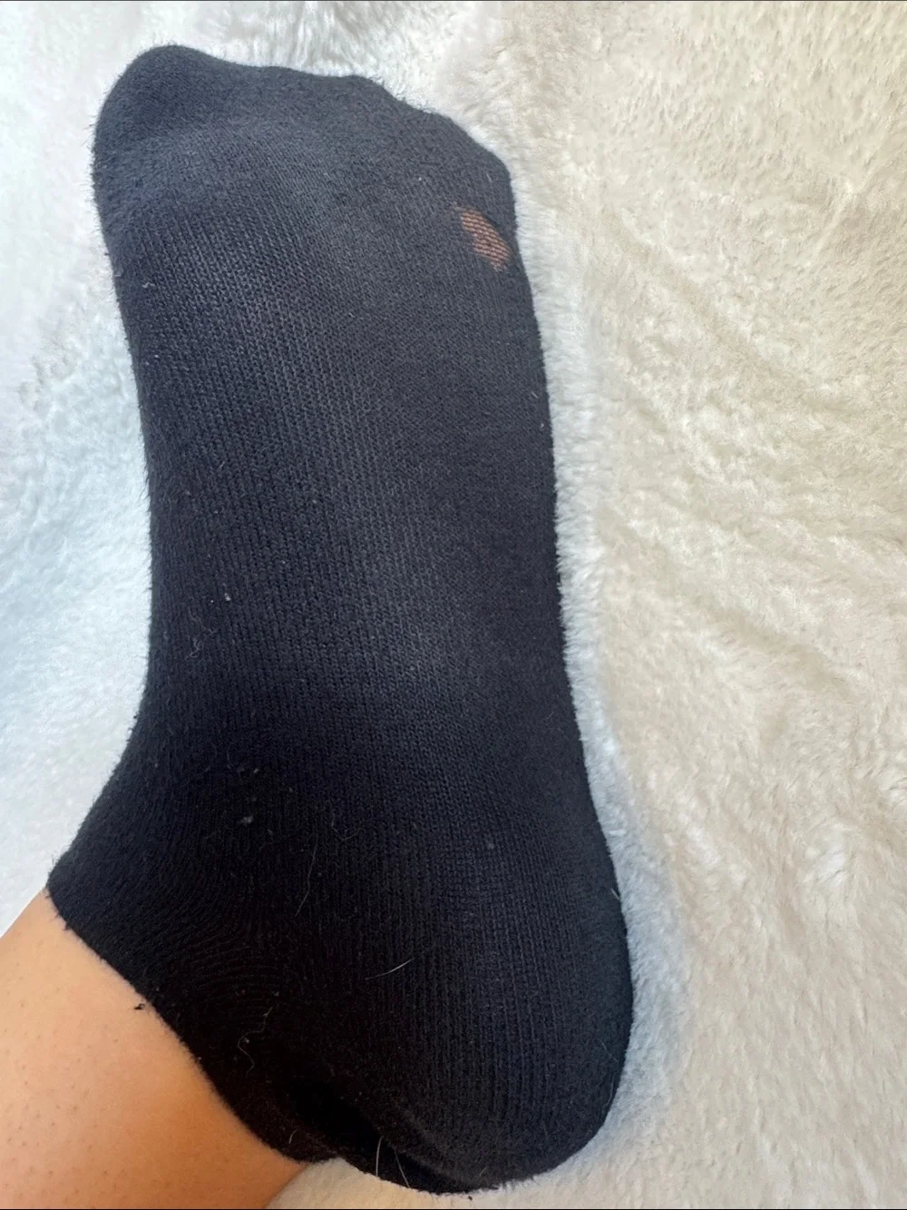 Worn ankle socks